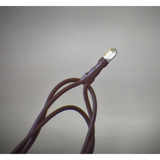 50 Bulb Primitive Rice String Lights 10ft Brown Cord