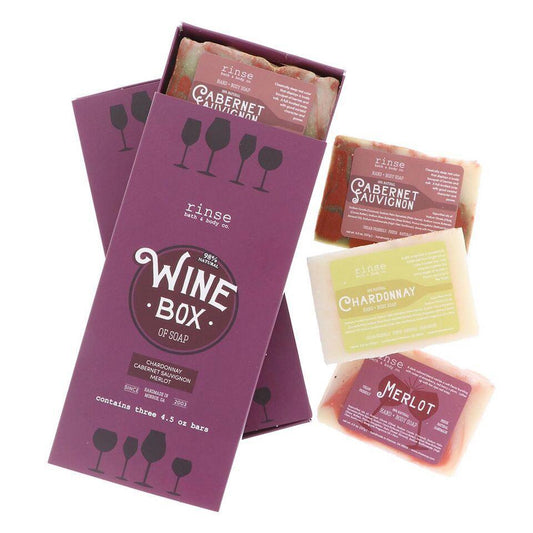 Rinse Bath & Body Box of Wine Soap (3 Bars)