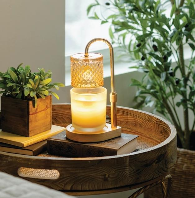 Champagne Crystal Candle Warmer Lamp