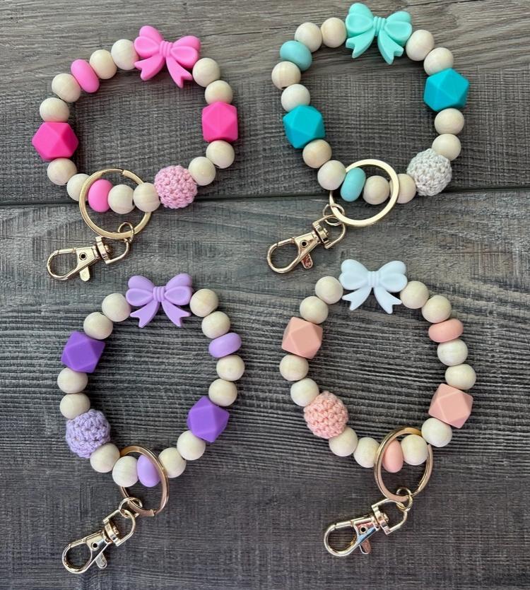 Bow Wristlet Keychain