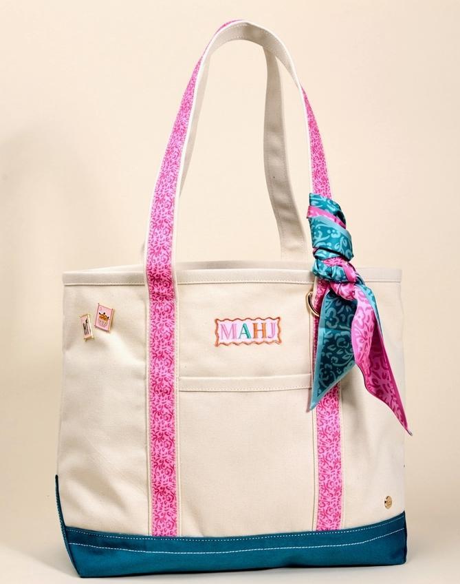 The Darling Canvas Tote Bag–It's Mahj Time