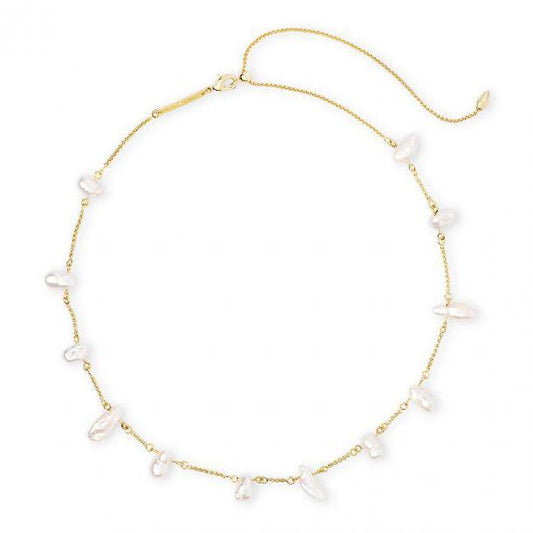 Kendra Scott Krissa Short Strand Necklace in Baroque Pearl