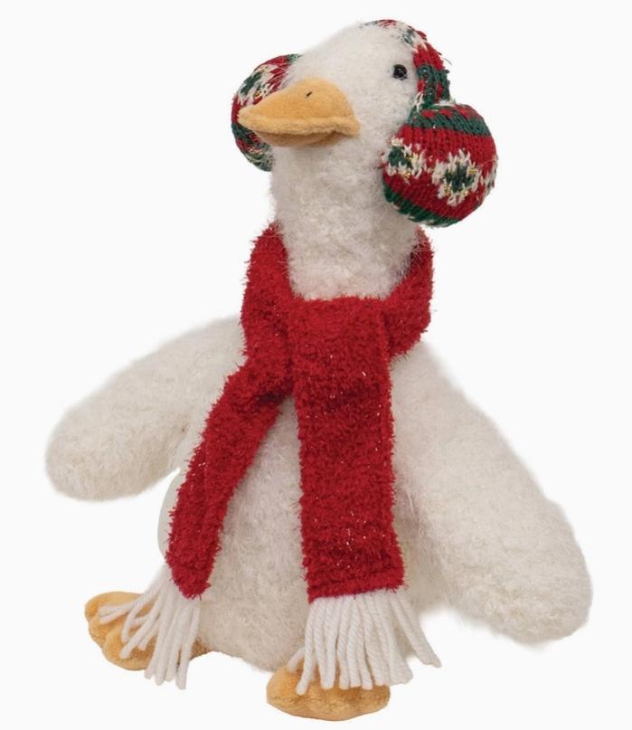 Plush Christmas Goose Sitter