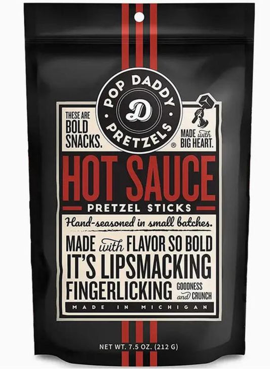 Pop Daddy Hot Sauce Pretzel Sticks