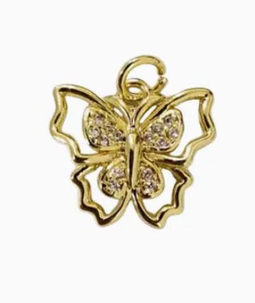 Golden Flutter Butterfly Charm