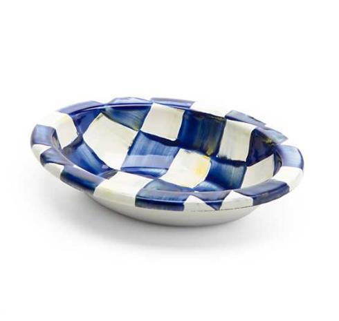 Mackenzie Childs Royal Check Enamel Soap Dish