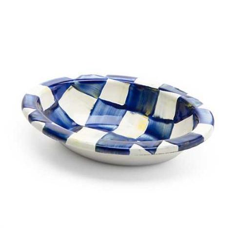 Mackenzie Childs Royal Check Enamel Soap Dish