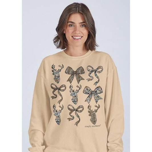 Simply Southern Deer Camo Crewneck