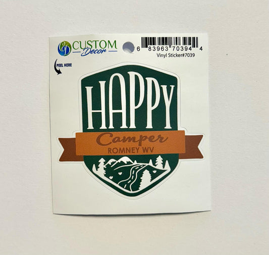 Vinyl Sticker (Happy Camper Romney, WV)