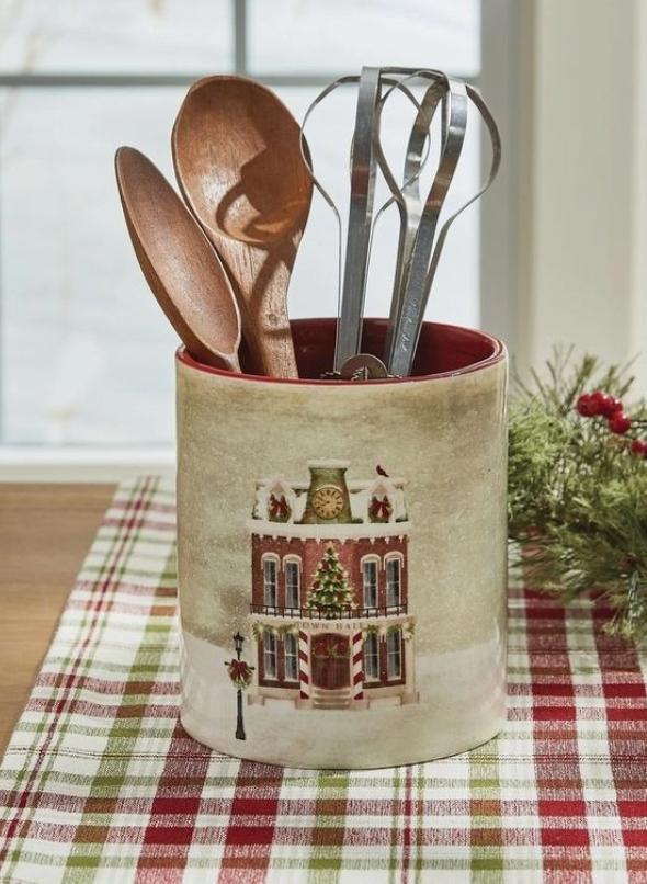 Park Design Vintage Town Square Utensil Crock