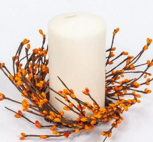 Rice Berry Candle Ring (Orange)