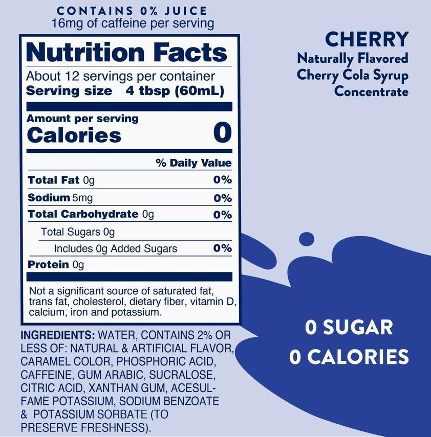 Jordan's Skinny Mixes Sugar Free Cherry Cola Syrup