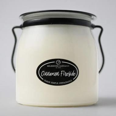 Milkhouse Candle Cinnamon Fireside 16 oz Butter Jar Candle
