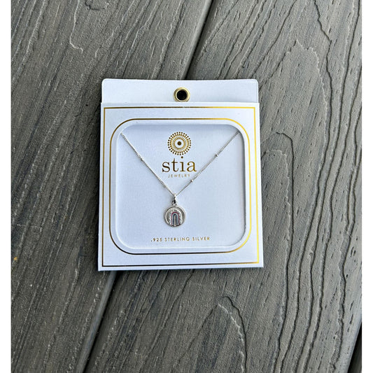 Sterling Silver Small Rainbow Necklace