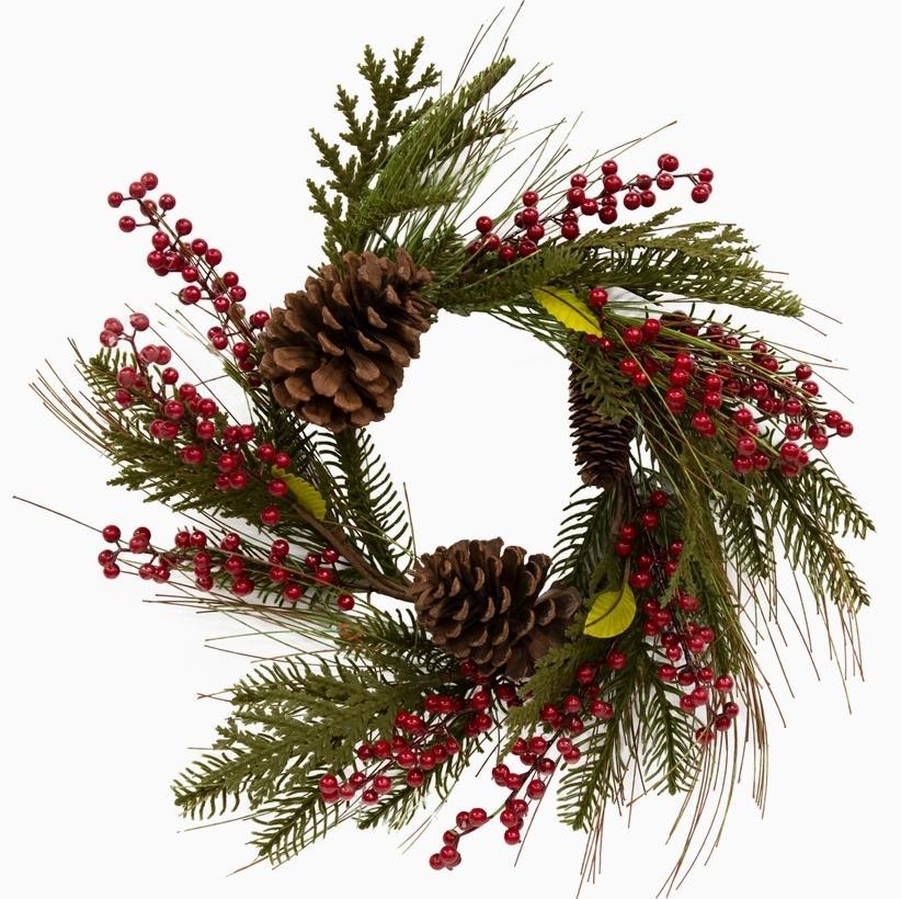 Berry Pinecone Wreath