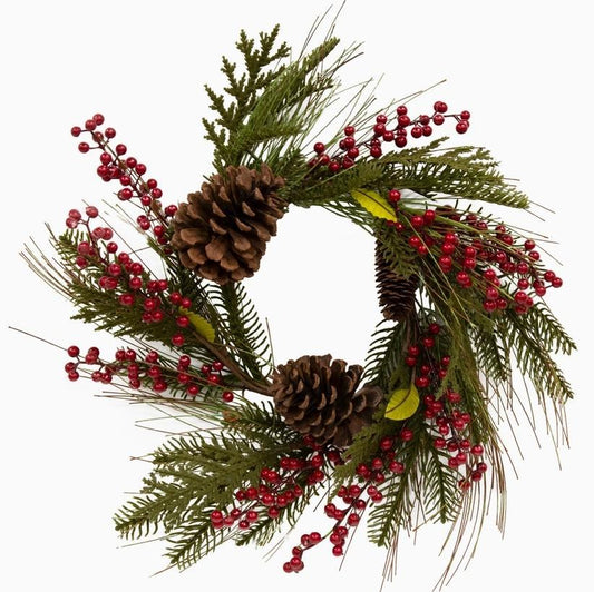Berry Pinecone Wreath