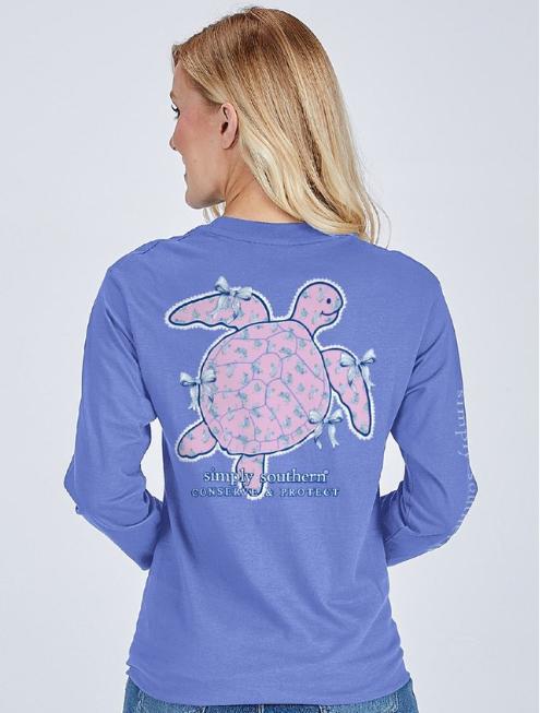 Simply Southern Long Sleeve Turtle Bow Tee