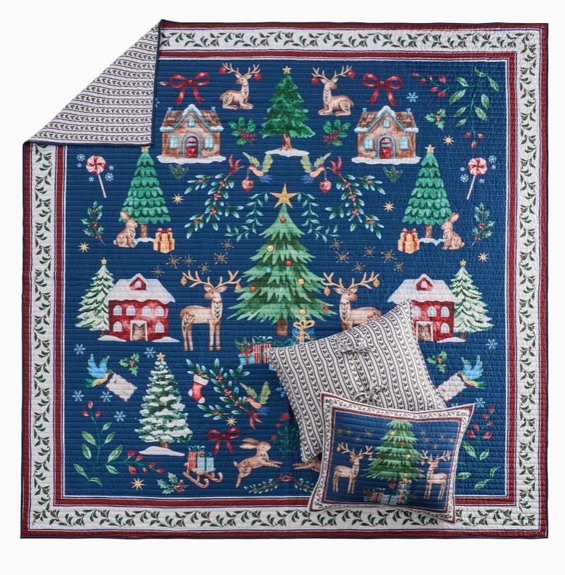 Christmas Cottage Quilt Set