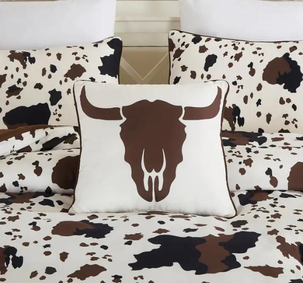 Rustic Cowhide Lodge Comforter Set
