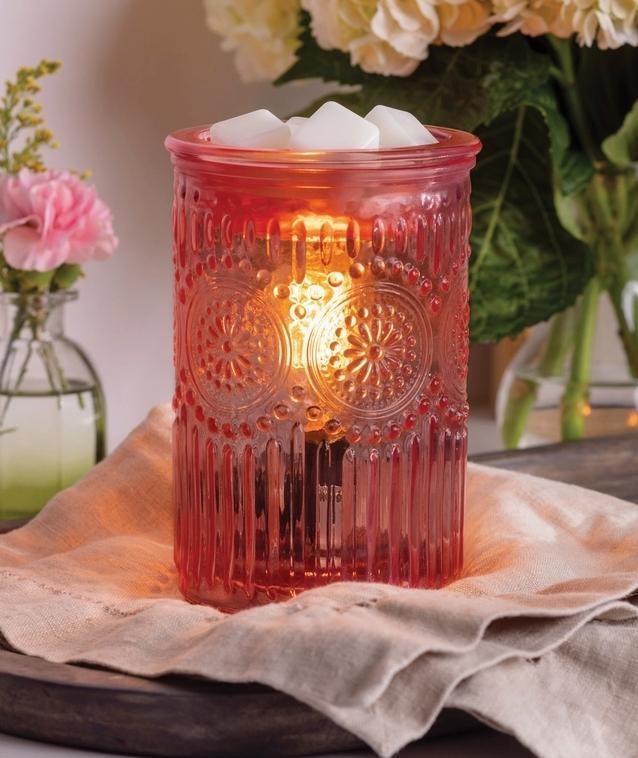 Vintage Pink Parisian Glass Fragrance Warmer