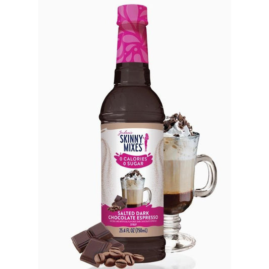 Jordan's Skinny Mixes Sugar Free Salted Dark Chocolate Espresso Syrup