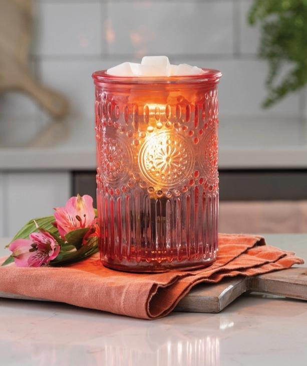 Vintage Pink Parisian Glass Fragrance Warmer