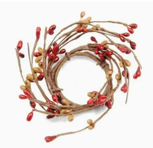 1.5 In Candle Ring Red/Tan