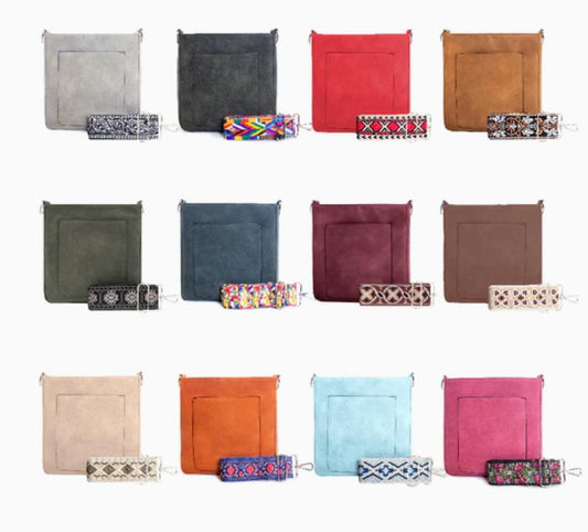 Ashley Suede Vegan Leather Crossbody