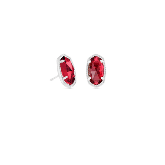 Kendra Scott Ellie Silver Stud Earrings in Berry
