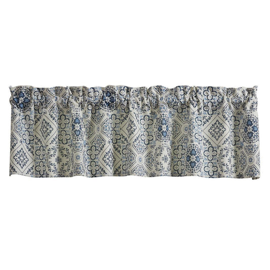 Delft Tile Lined Valance