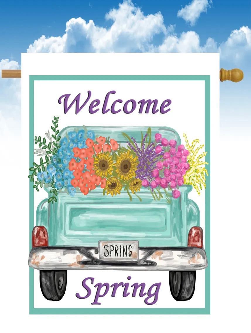 Welcome Spring Flag