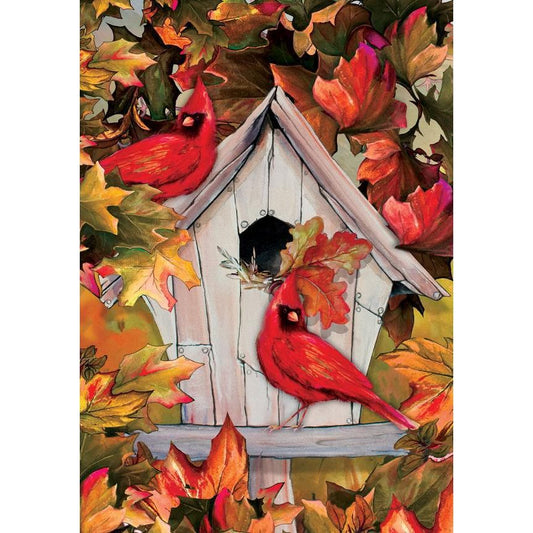 Cardinal Birdhouse Flag