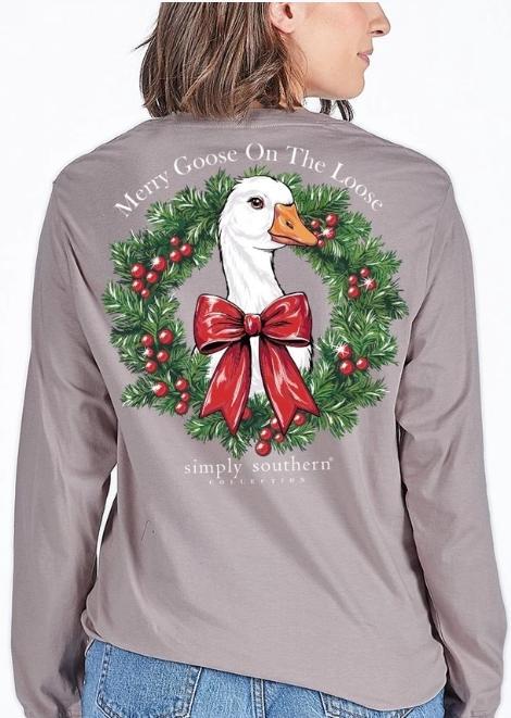 Simply Southern Merry Goose Long Sleeve Tee