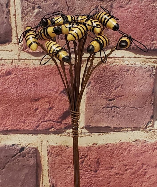 9" Tall Bunch of 12 Bees