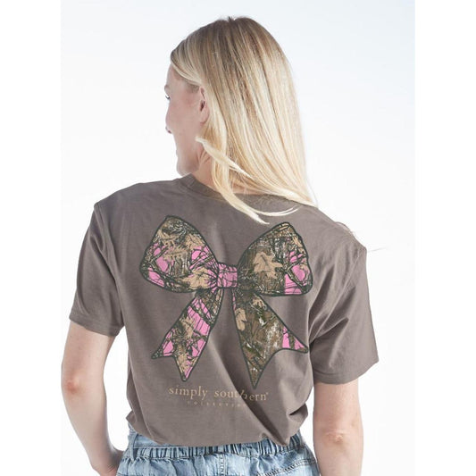 Simply Southern Short Sleeve Camo Bow Tee