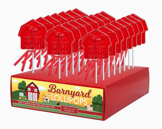 Red Barnyard Lollipops