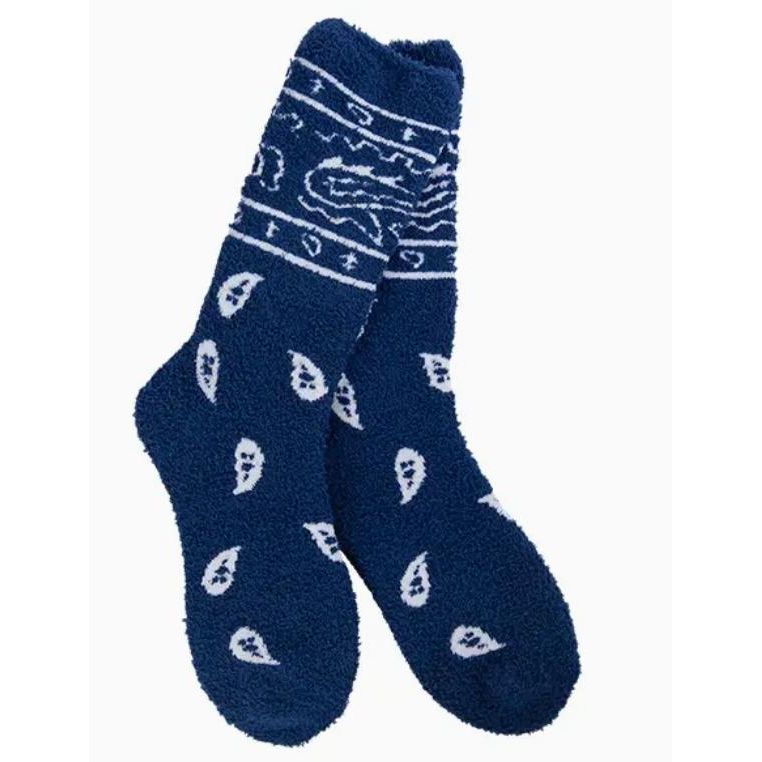 World's Softest Socks Cozy Collection (Bandana Navy)