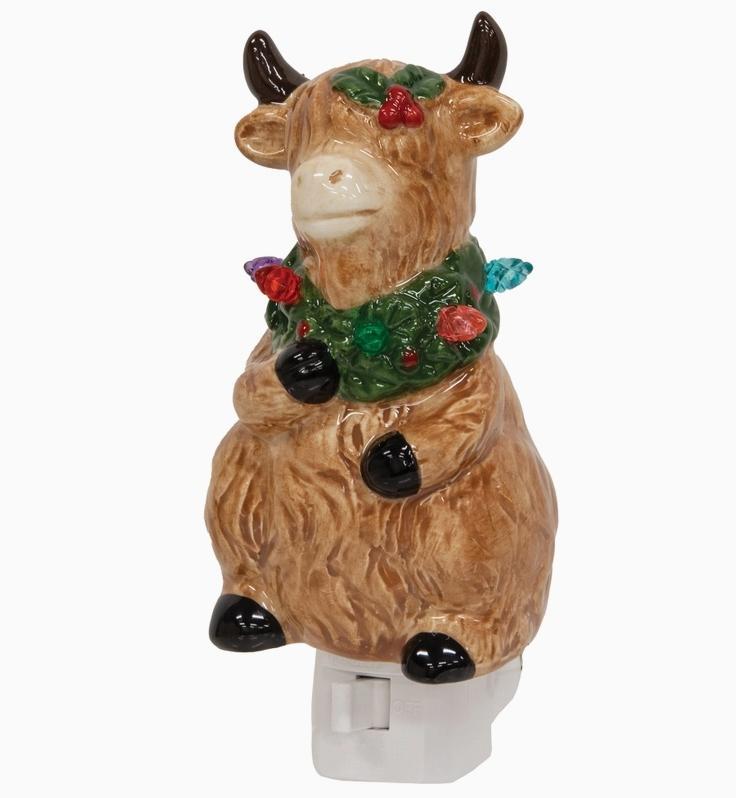 Ceramic Holiday Highland Nightlight