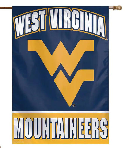 West Virginia Mountaineers 28" x 40" Full Name Single-Sided Vertical Banner