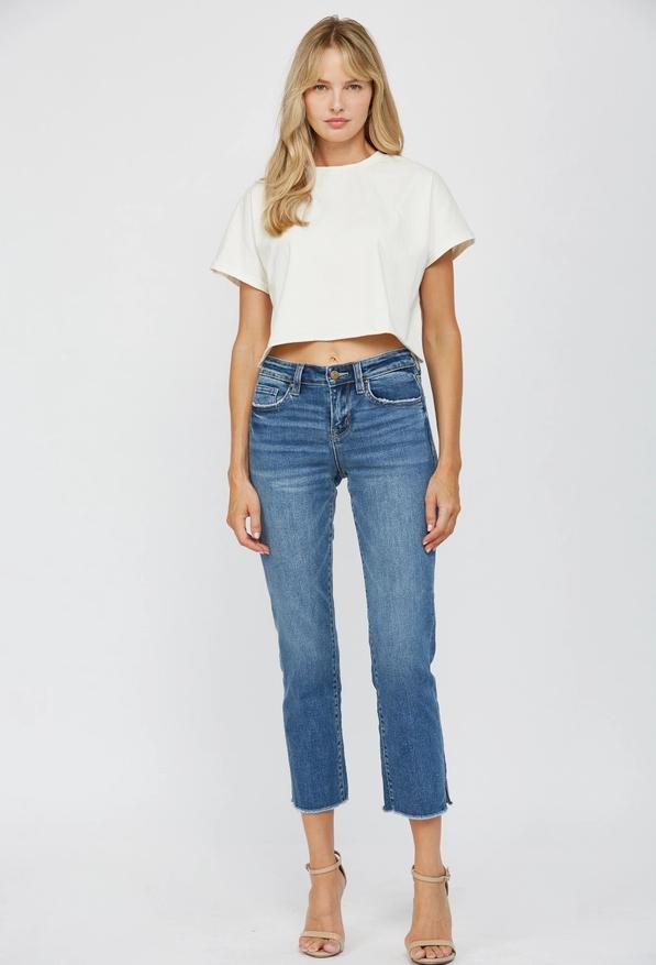 Freestyle Mid Rise Crop Jeans