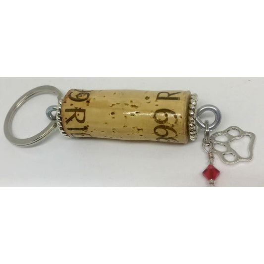 Paw Print Charm Keychain