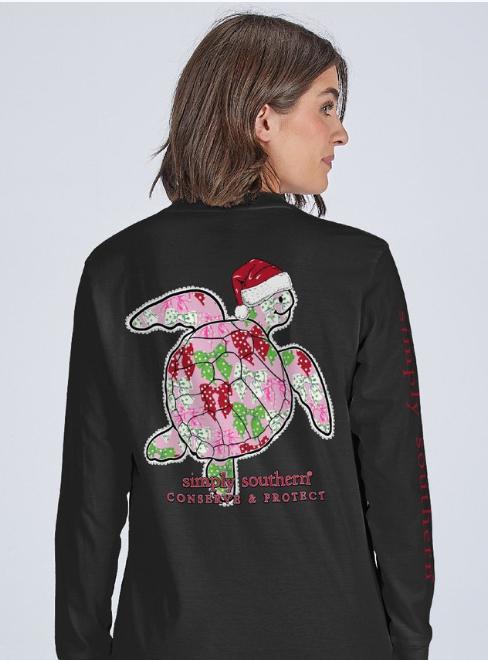 Simply Southern Long Sleeve Christmas Turtle Tee