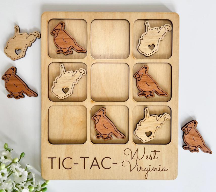 West Virginia State Gift - Tic-Tac-Toe Wv Game