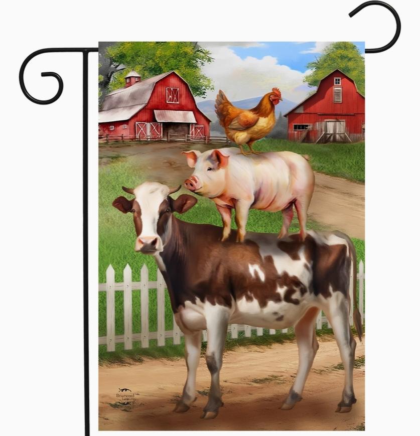 Farm Friends Garden Flag