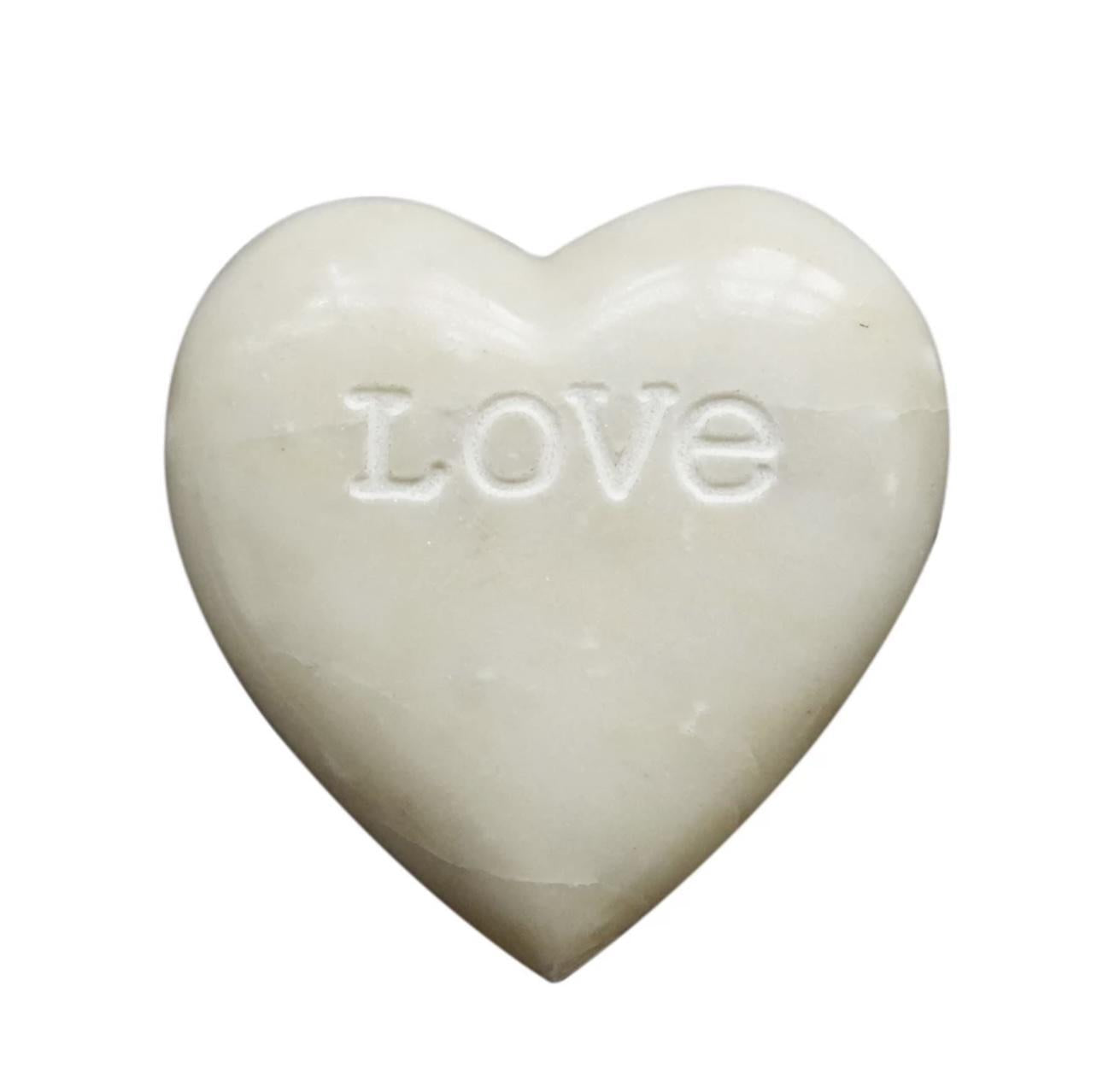 Soapstone Heart with Engraved "Love"