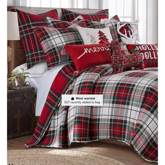 Spencer Plaid Red Quilt (King)