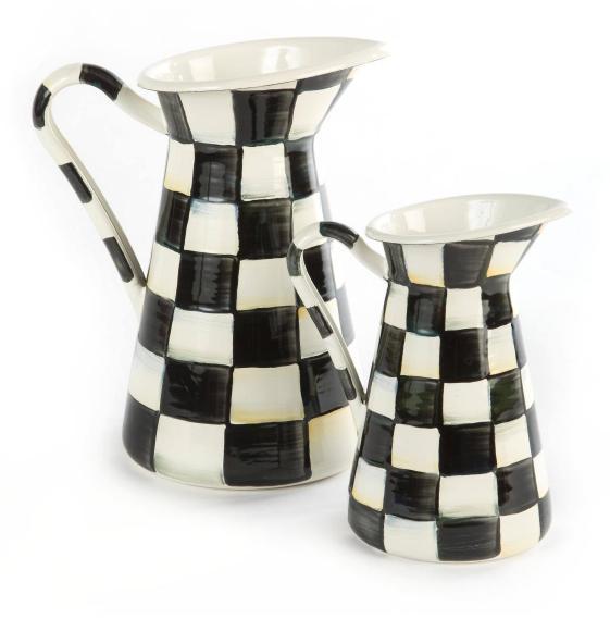 Mackenzie Childs Courtly Check Practical Pitcher (Small)