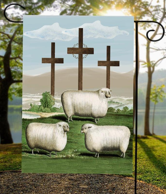 Sheep with Three Crosses Flag