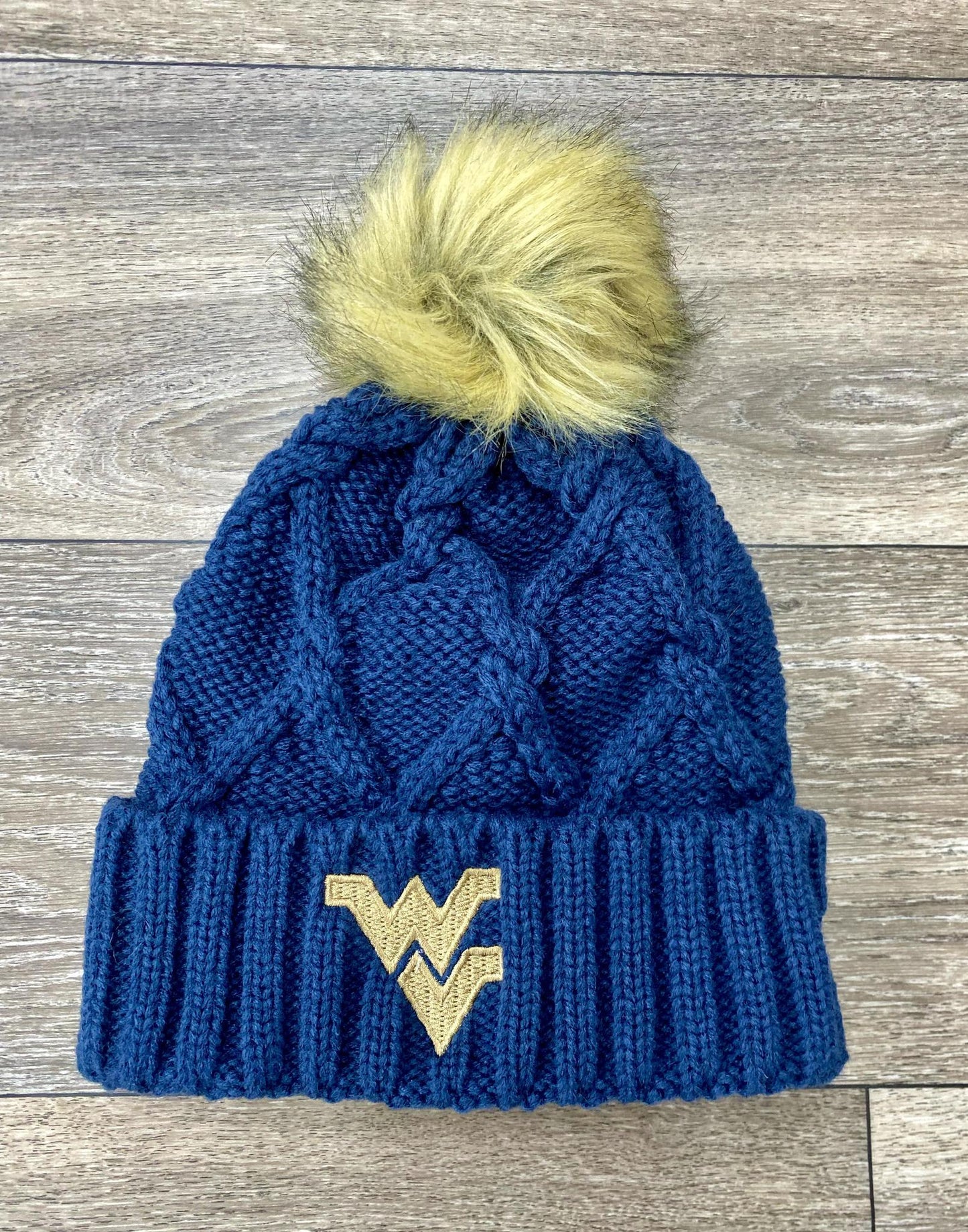 West Virginia Beanie with Pom Pom