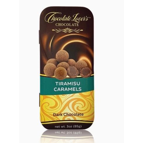 Chocolate Lover's Chocolate Caramel Tin - Tiramisu Caramels in Dark Chocolate